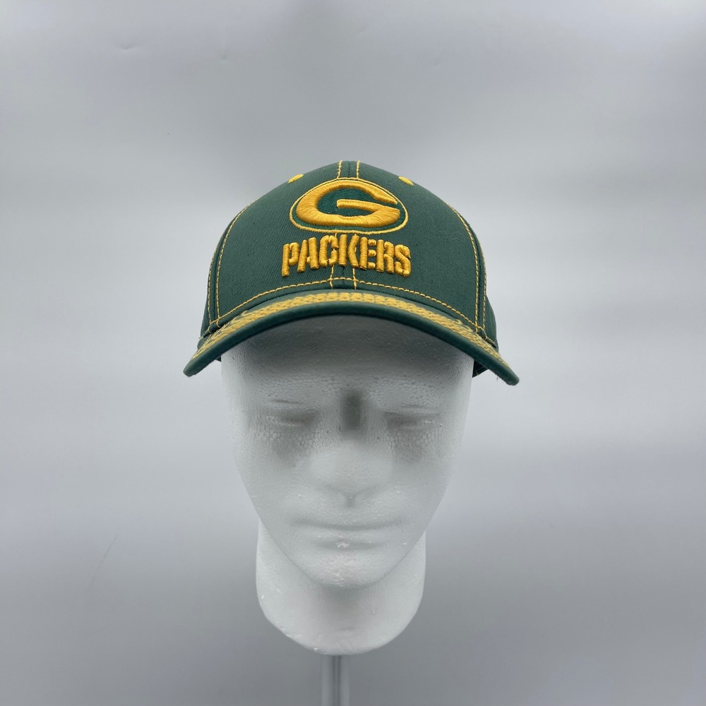 NFL Team Apparel K-18BGIN Youth OSFM Green Packers Contrast Stitch Baseball Cap